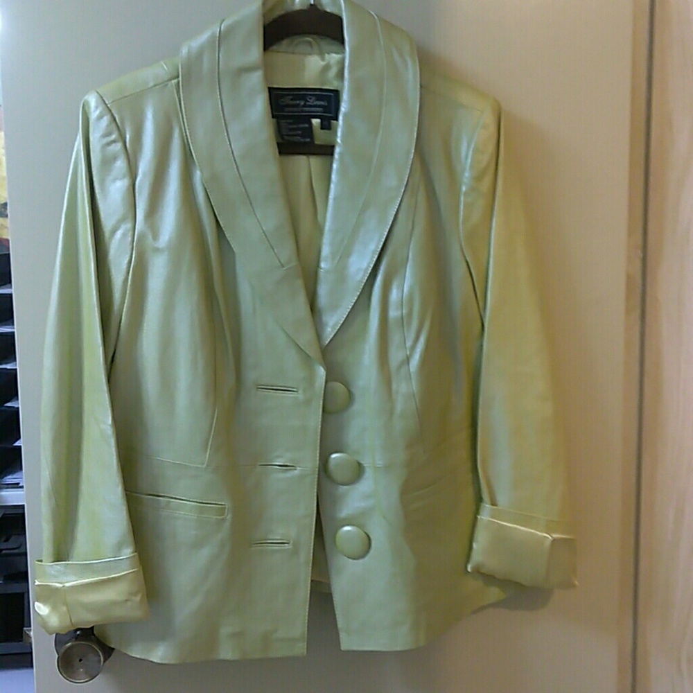 Yellow leather jacket